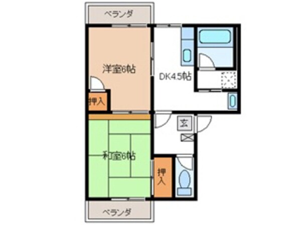 メゾニティいなばの物件間取画像